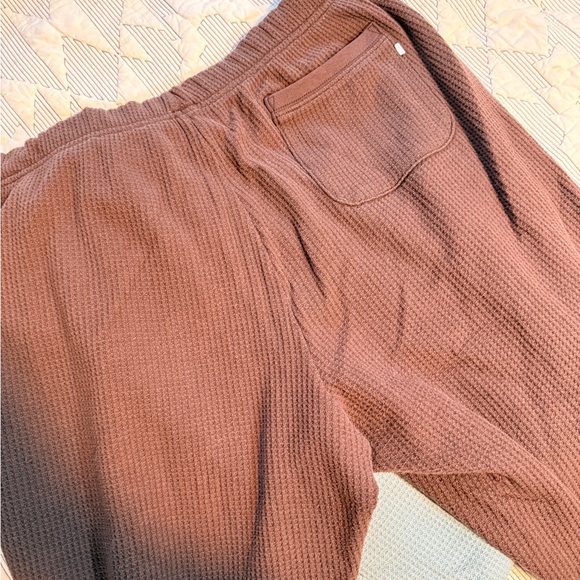 Aerie Waffle Knit Pajama Pants - Blue and Brown Bundle - Picture 6 of 9